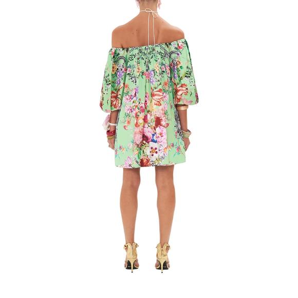 NEW CAMILLA off shoulder puff dress in porcelain - Picture 3 of 4